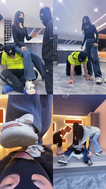 【麋鹿银儿】多奴多S-物化座椅/狂抽耳光/舔脏鞋/踩踏骑马/闻鞋袜