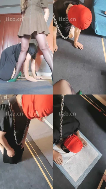 【东营天香百合】狗链拴狗/嘴叼高跟/犬化喂食