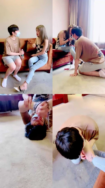 【梦涵大大】瞒着老婆来约调-骑马狗链遛狗/喂口水