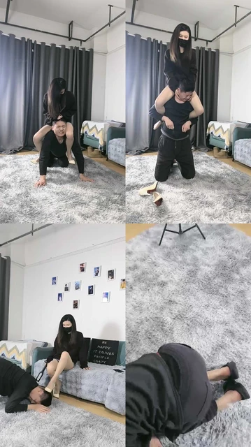 【梓S】骑马转胯/腿绞/高跟踩踏/耳光嘴叼高跟/人肉座椅