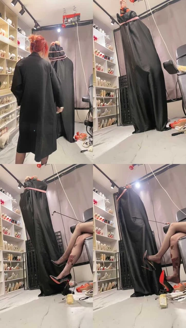 【冰诺】黑麻袋装狗吊绑重度鞭打