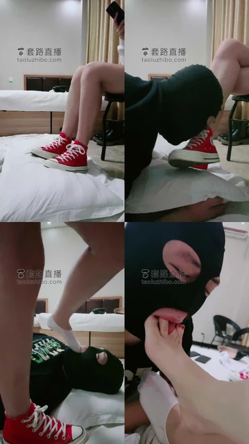 【靡兔】闻舔脏帆布鞋白船袜