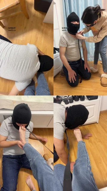 【KKsama】毛拖鞋捂汗脚舔