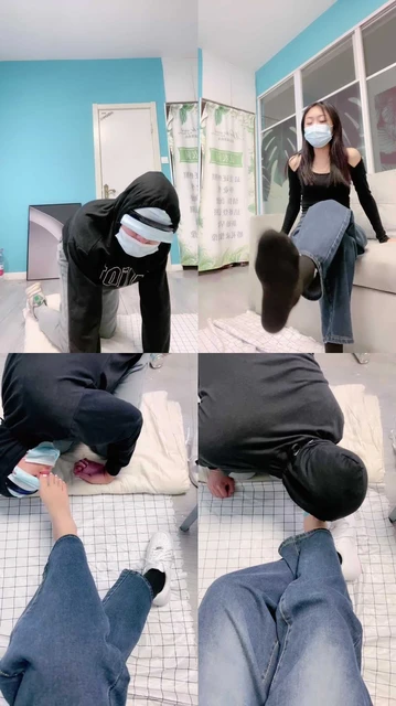 【萱萱子】一只喜欢臭脚臭袜的狗