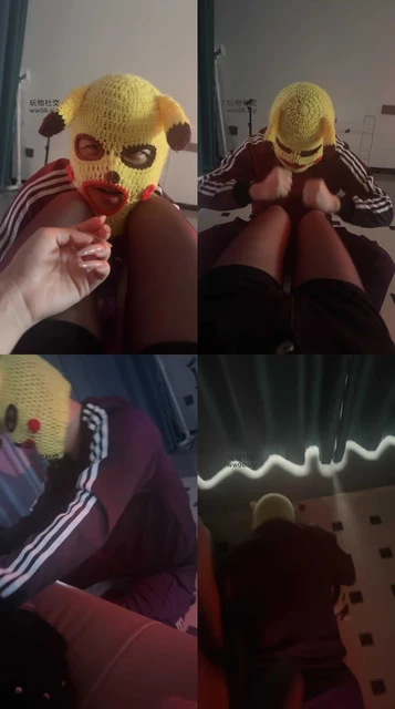 【辣辣BB】清纯的脸庞配上性感的丝袜，贱狗夹在两腿之间