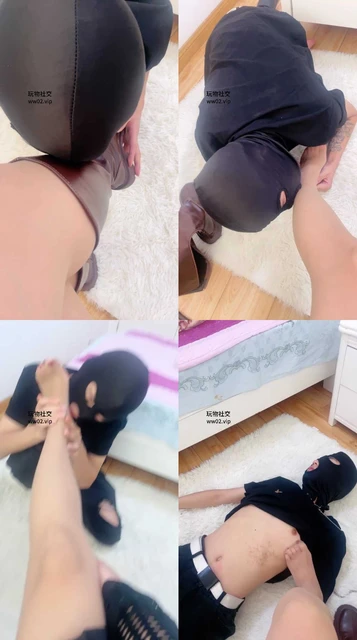 【安琦】碾压踩/清理脏长靴丝袜jio