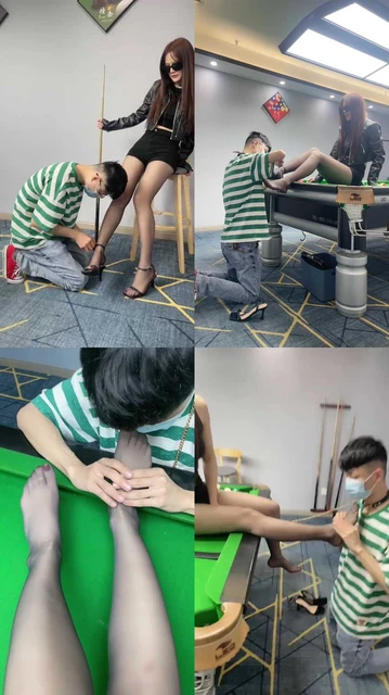 【乔艾丝】台球厅公开处刑猥琐学员