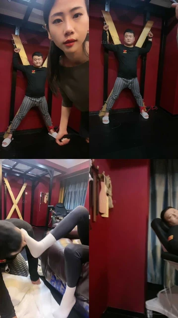 【爱丽丝】十字架固定/长靴提档/藤条鞭打/耳光/封嘴/掐乳