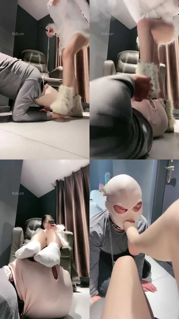 【cc.s】毛短靴踩虐/狗链遛狗/臭白袜脚捂脸