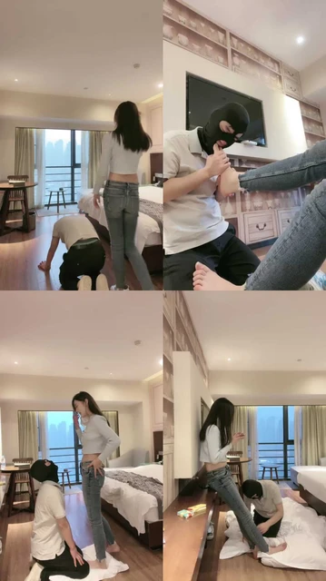 【默默s】178长腿模特-运动鞋白船袜/恋足转胯/提档踩踏