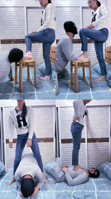 【九蛇大大】强迫舔棉袜/内裤套头/转胯裸足踩踏