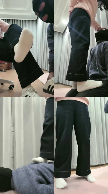 【樊樊大人】踢裆骑马酸臭白棉袜