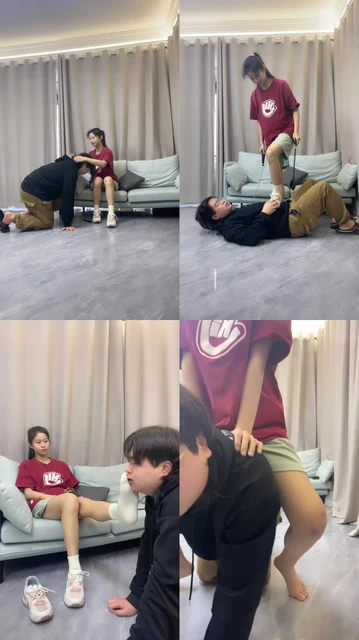 【素人挖掘机】体校女神S-小白鞋白袜虐/骑马转胯