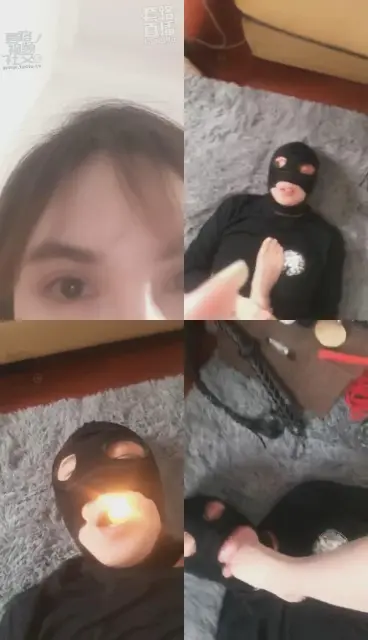 【美桃桃】嘴含蜡鞭打踩踏