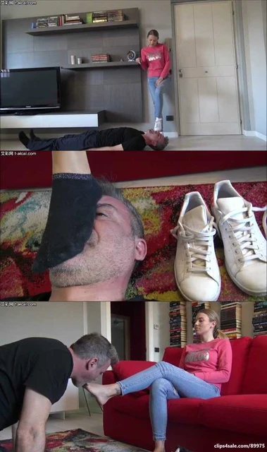 【欧美女王】闻舔Gabriella户外郊游一整天脏鞋底和原味臭棉袜脚!脚臭味超浓郁