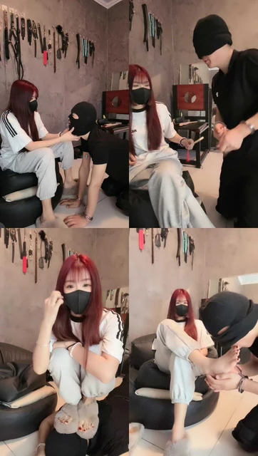 【苏西】手铐/毛拖鞋踩虐/打手心/虐乳/骑狗背