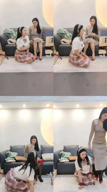 【松紫】学姐和学妹-高跟踩/勒脖窒息/嘴叼高跟/转胯【双视角版】