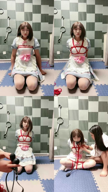 【盈盈S】花式直播坐缚，充气口塞堵嘴