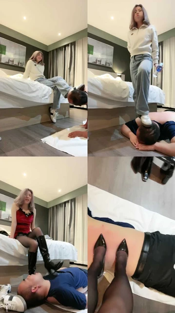 【西北傻子】学生女神踩踏划痕破坏