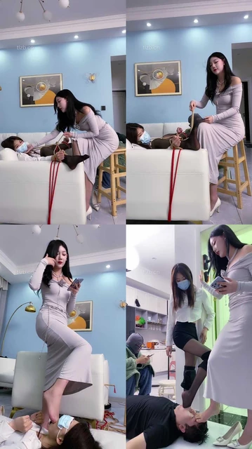 【麋鹿银儿】情侣奴-奴下奴-捆绑虐待/骑马/脚深喉/掐脖窒息