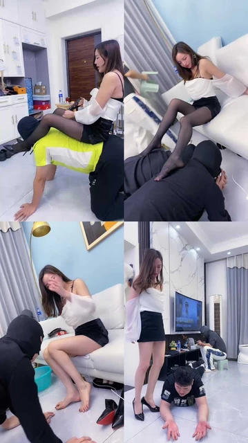 【麋鹿银儿】御姐S骑训双奴-浓痰喂食喷脸/全体重踩踏