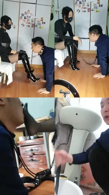 【明明】长靴黑丝辱脚奴