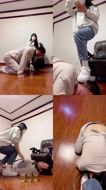 【申小悦】小白鞋学生-强迫喝圣水/虐打/白袜塞嘴