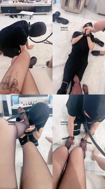 【沐沐大大】双S-骑马手铐捆绑/丝袜脚狂舔/踩踏【双视角版】