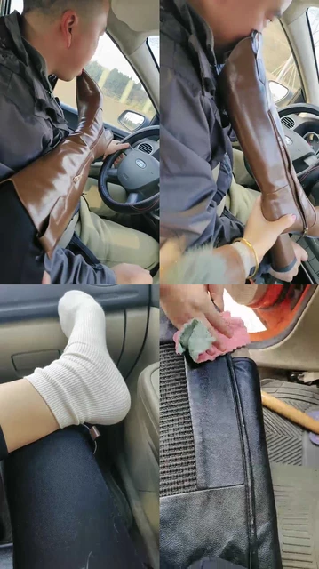 【咩祖】车内长靴强迫舔/闻舔脏汗白袜