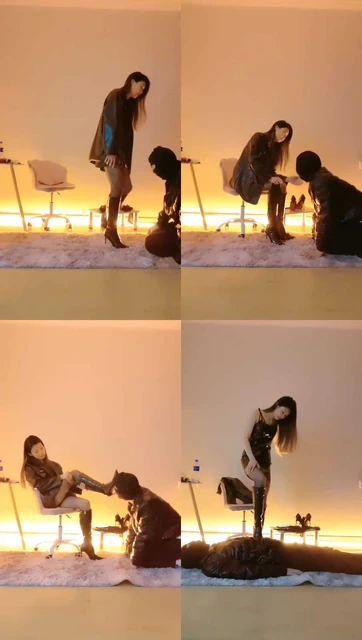 【苏州婉儿】高跟长靴全体重踩踏/鞋抽耳光