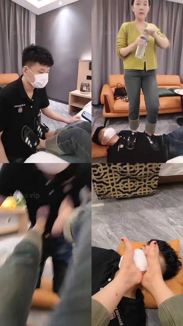 【彼岸花开】素人S运动鞋裸足踩踏