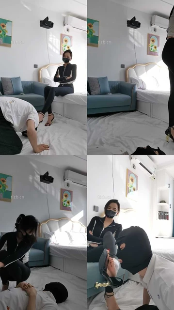 【皮皮】高跟凉鞋踩虐/耳光抽/转胯爬行