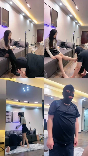 【七七】清理脏长靴黑丝/臭脚捂脸/转胯脚插嘴/虐乳