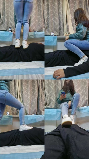 【咩祖】小白鞋全体重踩踏