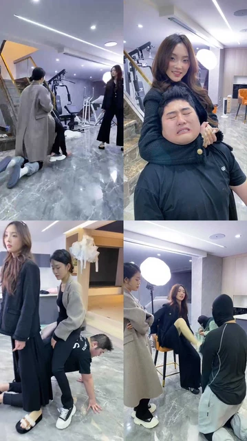 【麋鹿银儿】双S-骑马狗爬/掐脖手捂窒息/踩踏喂口水