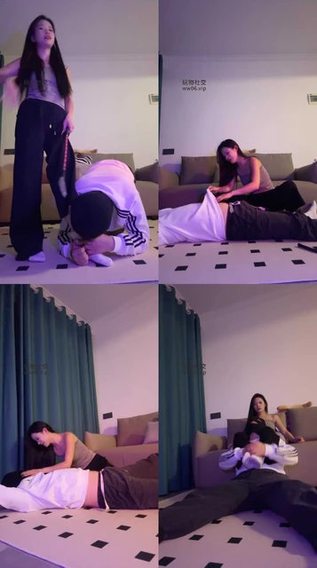 【辣辣bb】白袜脚踩踏/骑狗背鞭打/捂脸窒息
