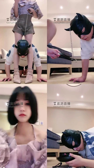 【维妮】铆钉高跟踩踏食物恋足