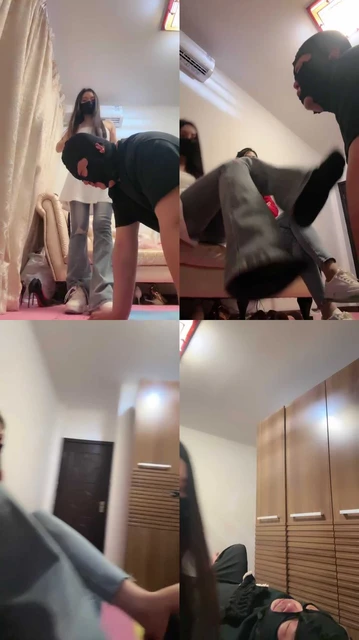 【苏州十三姨】双S小白鞋踩踏+闻原味棉袜