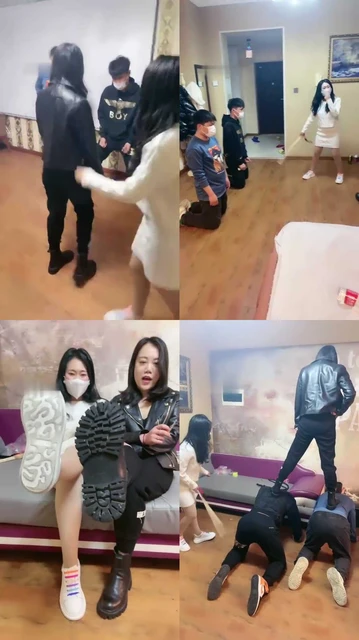 【逗逗】带素人妹妹狂踢/鞭打疯狂输出双狗