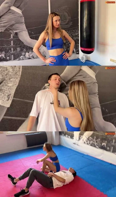 【欧美女王】HF-给超级美女Alice当人肉脚靶和沙包！被花式暴踢！后翻踢下巴KO