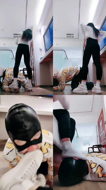 【妮蔻】抽耳光/袜子塞嘴/脏小白鞋白袜踩踏