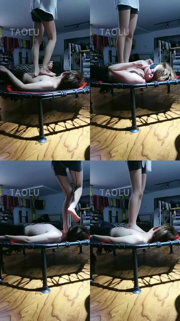 【傲柔】弹力床上跳踩脖子丝袜碾压