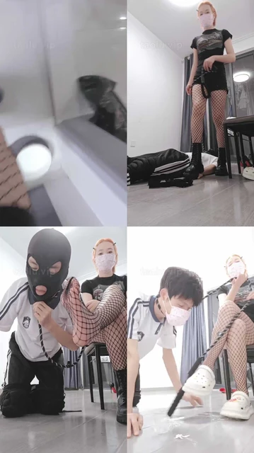 【樱子大人】惩罚学生狗-短靴网袜踩踏/转胯骑马/闻白袜发骚