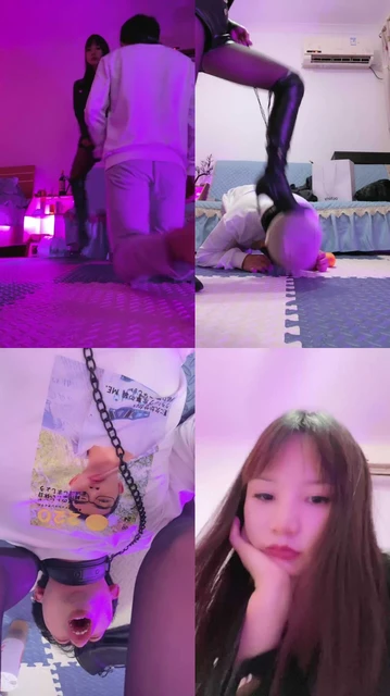 【东莞叶S】长靴诱惑男友做狗奴