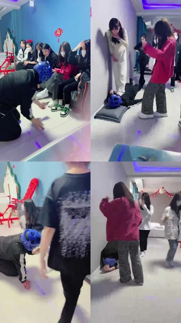 【精神小妹】多人群调-面部摧毁/暴力踢踹踩跺