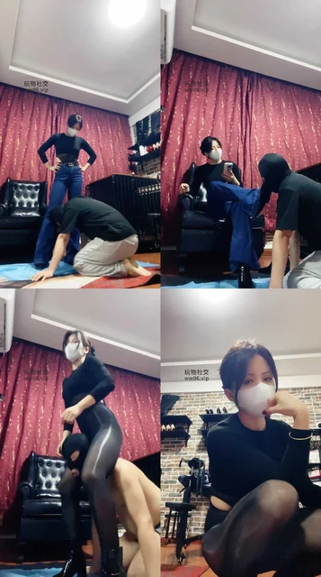 【冷颜】圈养狗笼/赏赐圣水/强制舔黑丝jio