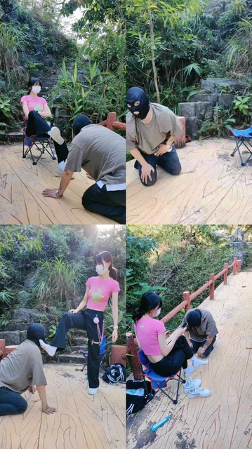 【暴力美学】运动女神小白鞋虐打狗