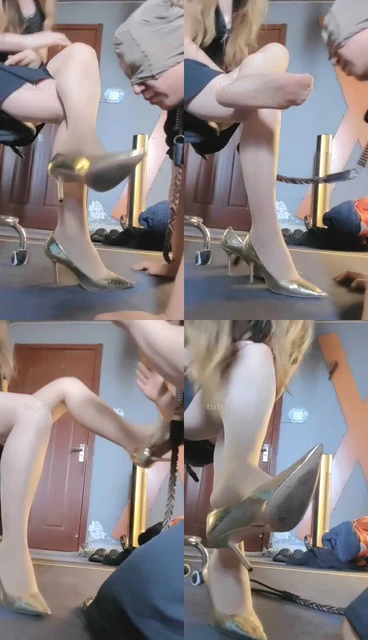 【东营天香百合】跪舔高跟原味肉丝脚