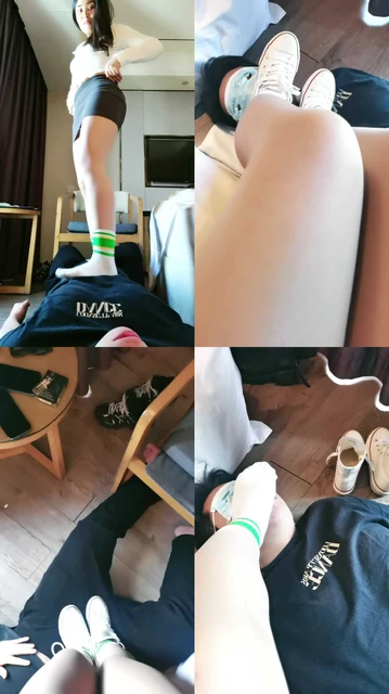 【晓安公全】帆布鞋内白袜全体重脚不离地踩踏