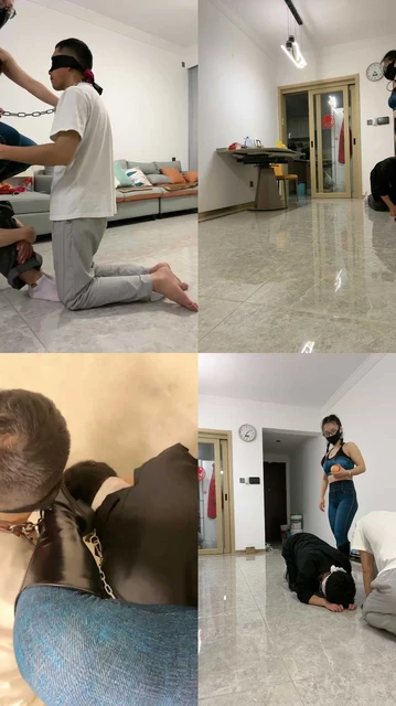 【薇薇】玩双狗坐头顶抽耳光